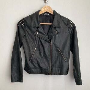 Disney D-Signed Special Edition Descendants Black Moto Faux Leather Girls M